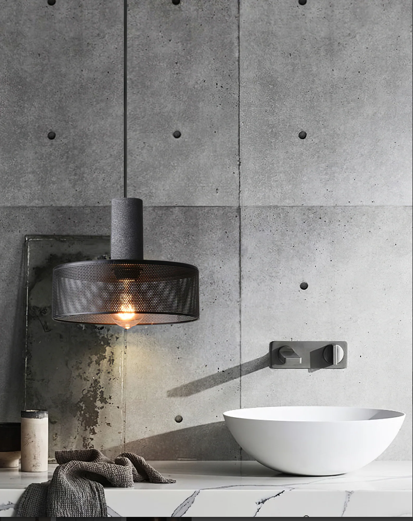 Concrete industry pendant lamp