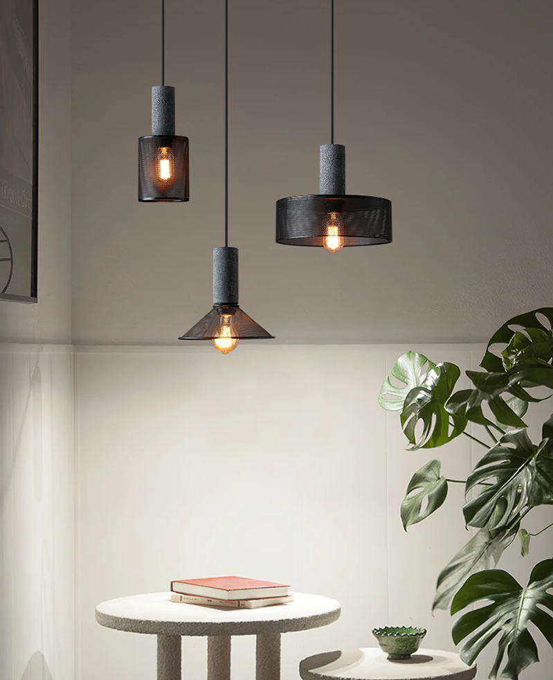 Concrete industry pendant lamp