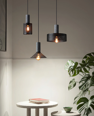 Concrete industry pendant lamp