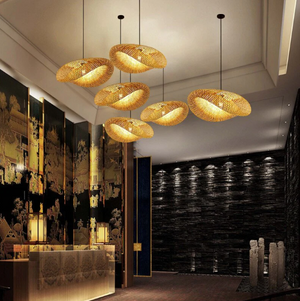 BAMBOO WEAVING HANGING LIGHT - RATTAN PENDANT LIGHT